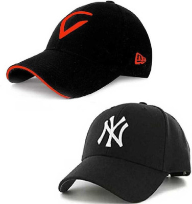 Pramukhraj Enterprise Solid Sports/Regular Cap Cap(Pack of 2)