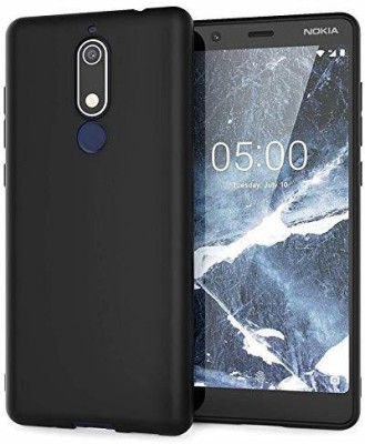 XOVO Back Cover for NOKIA 5.1(Black, Dual Protection, Silicon, Pack of: 1)