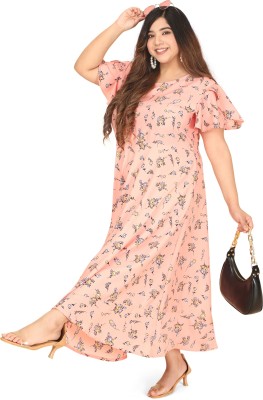 Oomph! Plus Women Fit and Flare Pink Dress