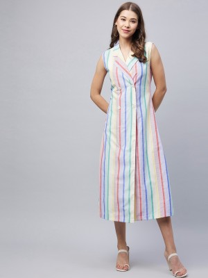 STYLESTONE Women Fit and Flare Multicolor Dress