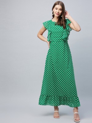 STYLESTONE Women Maxi Green Dress