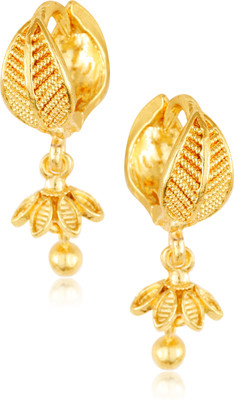 VIVASTRI Traditional 1gm Gold and Micron Plated Alloy DROP Earring for Women and Girls Cubic Zirconia Alloy Drops & Danglers