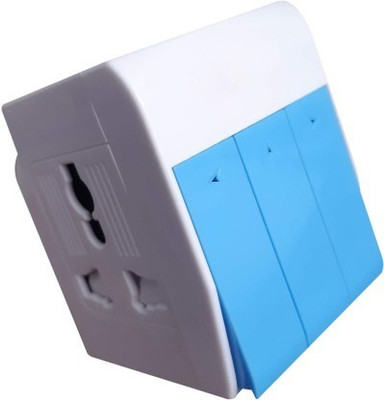 Maitri Enterprises 3 Pin 3 Way Universal Multiplug Adaptor With Individual (Multicolor) Three Pin Plug(Multicolor)
