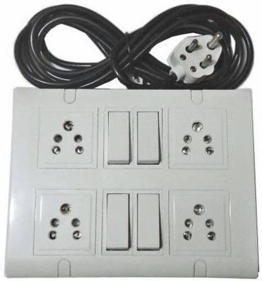 chromium 4+4 modular extesion board 6 A Five Pin Socket