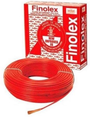 FINOLEX FR PVC 6 sq/mm Red 90 m Wire(Red)