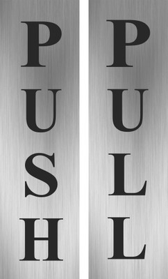 SEF Graphix Push Pull Emergency Sign