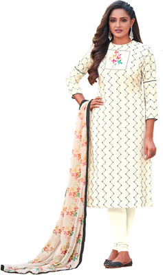manvaa Chanderi Self Design Salwar Suit Material