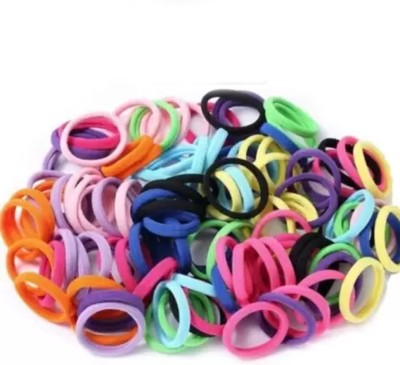 Myra Collection Elastic Cotton Stretch Hair Ties Bandsals Set Of 50 Rubber Band Rubber Band(Multicolor)