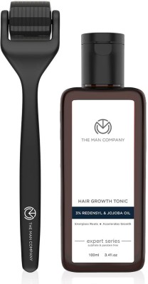 THE MAN COMPANY Hair Accelerator Duo |Hair Growth Tonic + Derma Roller| Accelerates Hair Growth  (100 ml)