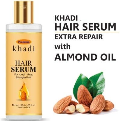 Premium Khadi Hair Serum Enriched with Ferment and Almond Oil For Silky Smooth Hair(100 ml)