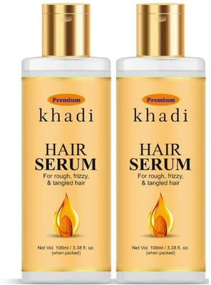Premium Khadi Hair Serum Enriched with Ferment and Almond Oil For Silky Smooth Hair(200 ml)