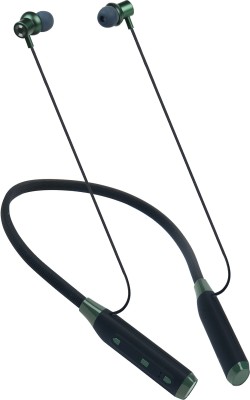 VIPPO VBT-1415 ZIGMA SERIES 50 Hours Playtime Magnetic storage wireless Neckband Bluetooth Headset(Green, In the Ear)