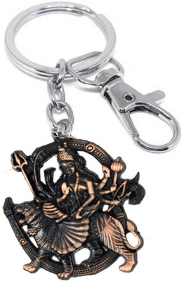 AFH Durga Mata Sherawali Copper Plated Decorative Gifiting Hook Key Chain Key Chain