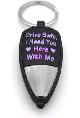 Blue Aura Drive Safe Keychain with LED Light to Hold your Car, Bike, Home & Office Keys Key Chain