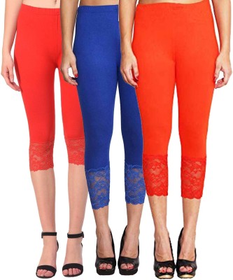 SwaNit Women Red, Blue, Orange Capri