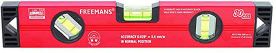 FREEMANS Box Section Aluminum Spirit Levels with Magnet Magnetic Slip Level(30 cm)