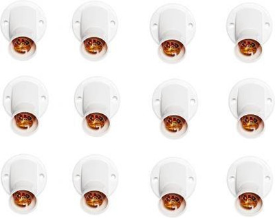 Flysmart Deluxe Angle Batten bulb holder - Pack of 12 Polypropylene Light Socket Polypropylene Light Socket(Pack of 12)