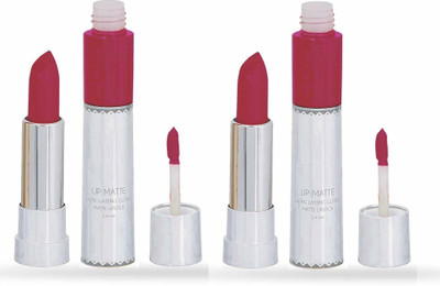 YAWI 2 in 1 Matte liquid Lipstick and Matte Lip gloss Makeup Lipstick Combo(Bridal Mahroon, 15.9 g)