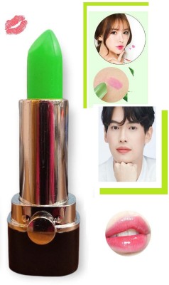 GFSU - GO FOR SOMETHING UNIQUE Natural Aloe Vera color changing lipstick best perfect lip balm fruit(GREEN, 3.6 g)