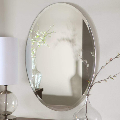 Neegaranth enterprise 30 cm Oval Shape Flexible Mirror Glow in the Dark Sticker(Pack of 1)