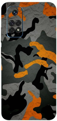 AsSkin Redmi Note 11, redmi note 11 Mobile Skin(Ultra Super Militery Orange Camouflage With High Matte Finish..,)