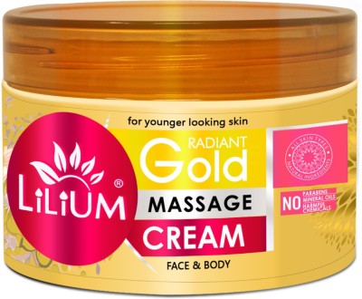 LILIUM Gold Paraben Free Face & Body Massage Cream(250 g)