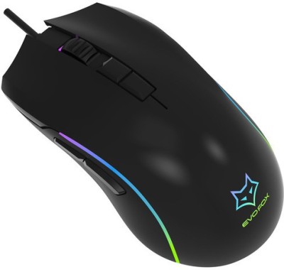 EVOFOX Phantom Pro with 7 Programmable Buttons, 6400 DPI and RGB Lighting Wired Optical  Gaming Mouse(USB 2.0, USB 3.0, Black)