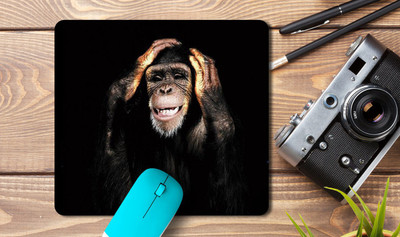 kd retail Printed mousepad for laptop/Desktop A1 Non Slip Base Mousepad(Black)