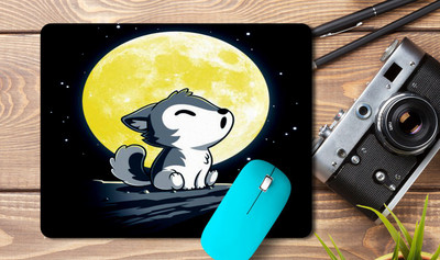 kd retail Printed mousepad for laptop/Desktop A42 Non Slip Base Mousepad(Black)