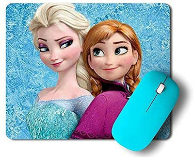 kd retail Printed mousepad for laptop/Desktop A5 Non Slip Base Mousepad(Black)