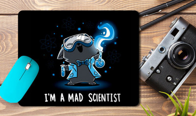 kd retail Printed mousepad for laptop/Desktop A47 Non Slip Base Mousepad(Black)
