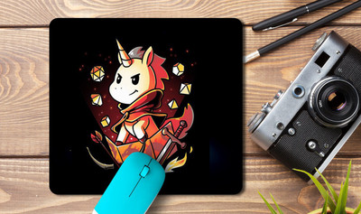 kd retail Printed mousepad for laptop/Desktop A90 Non Slip Base Mousepad(Black)