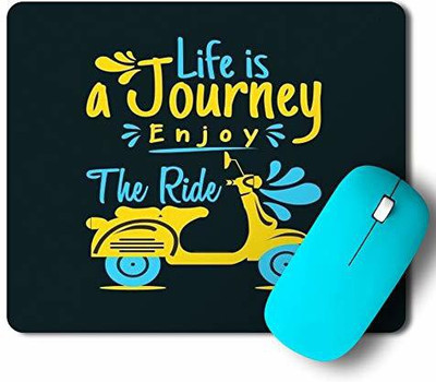 kd retail Printed mousepad for laptop/Desktop A89 Non Slip Base Mousepad(Black)