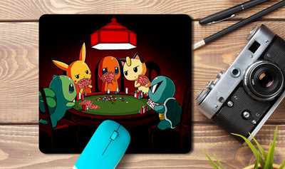 kd retail Printed mousepad for laptop/Desktop A77 Non Slip Base Mousepad(Black)