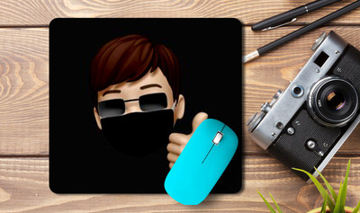 kd retail Printed mousepad for laptop/Desktop A25 Mousepad(Black)