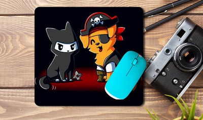 kd retail Printed mousepad for laptop/Desktop A98 Non Slip Base Mousepad(Black)