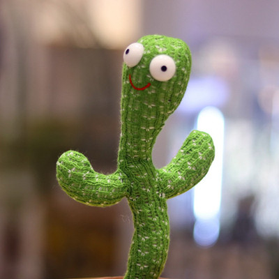 AS TRADERS Superb Cactus Toy For Kids With LIght & Music+Usb Cable & Dancing toy For Kids(Green)