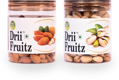 driifruitz Premium California Almonds & Salted & Roasted California Pistachio 2*250gm Pack2 Almonds, Pistachios(2 x 250 g)