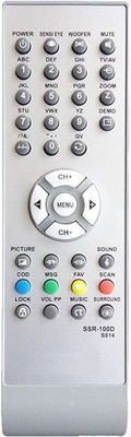 Nij SSR-100D SS14 TV Compatible For CRT TV Remote Control SANSUI Remote Controller(Grey)