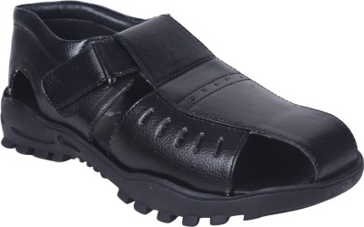 AJANTA Men Sandals(Black , 8)