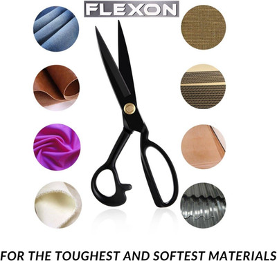 Eagean Flexon 10 Inch Scissors for cloth cutting Scissors(Set of 1, Black)