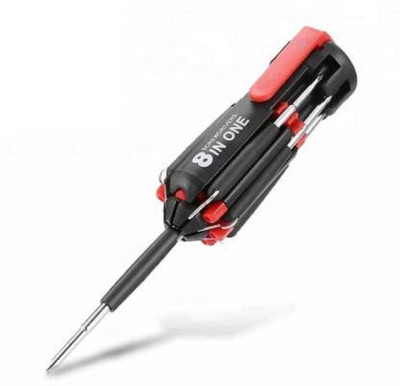 KHALIFA AND BADSHAH Multi Functional 8 in 1 Screwdriver Tool Set with 6 LED Torch Standard Screwdriver Set(Pack of 1)