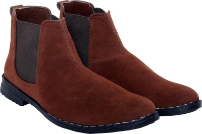 rodox Chelsea Hi Ankle Boots For Men(Brown)