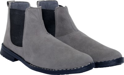 rodox Chelsea Hi Ankle Boots For Men(Grey)