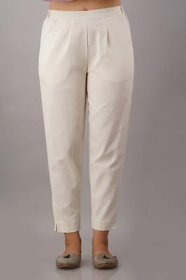 TURFLO Regular Fit Women White Trousers