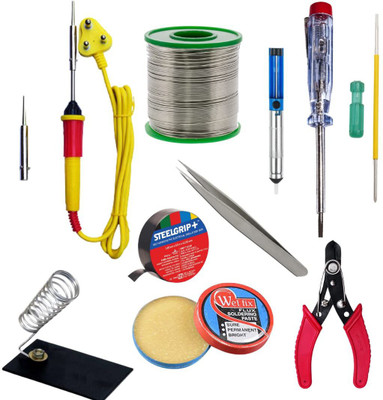 Gilhot Professional 25 Watt Soldering Iron kit set 11 in 1 combo 25 W Simple(Pointed Tip)