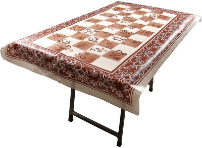 Winner Floral 4 Seater Table Cover(Brown & White, PVC (Polyvinyl Chloride))