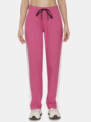 Zelocity by Zivame Solid Women Pink Track Pants