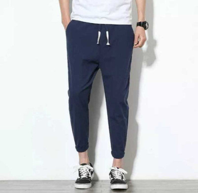 MODERNSSHOP Solid Men Blue Track Pants