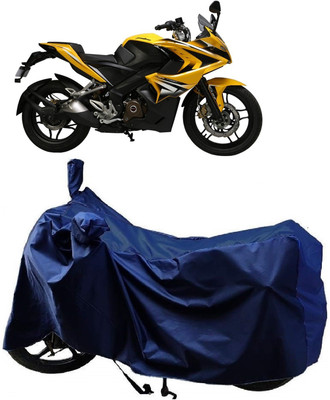 ANTOFY Two Wheeler Cover for Bajaj(Pulsar SS400, Blue)